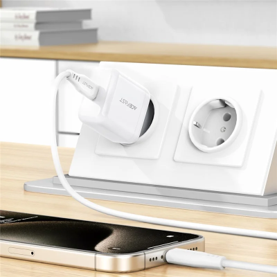 ACEFAST A130 PD 20W USB-C Charger Single Port Travel Home Fast Charging Adapter - EU Plug