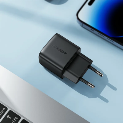 ACEFAST A116 For Multiple Devices PD 35W GaN Charger Dual Port USB C and A LED Display Quick Charging Adapter - EU Plug