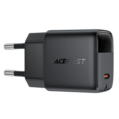 ACEFAST A115 PD 30W GaN USB-C Wall Charger with LED Display Fast Charger Adapter for Smartphones / Tablets - EU Plug