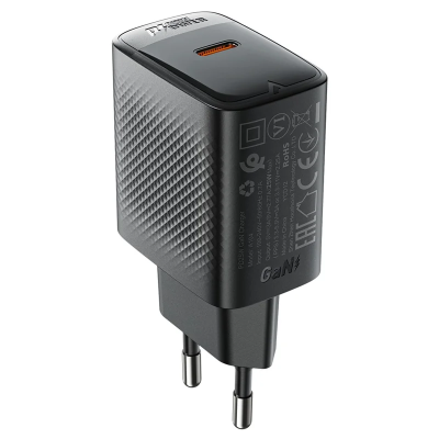 Adaptateur de charge rapide ACEFAST A104 PD 25 W, port unique, USB-C, prise UE