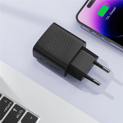 Adaptateur de charge rapide ACEFAST A104 PD 25 W, port unique, USB-C, prise UE
