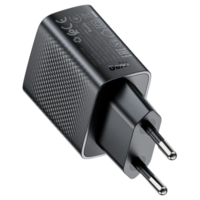 Adaptateur secteur ACEFAST A102 GaN PD 30 W, chargeur mural pour téléphone USB-C, prise européenne
